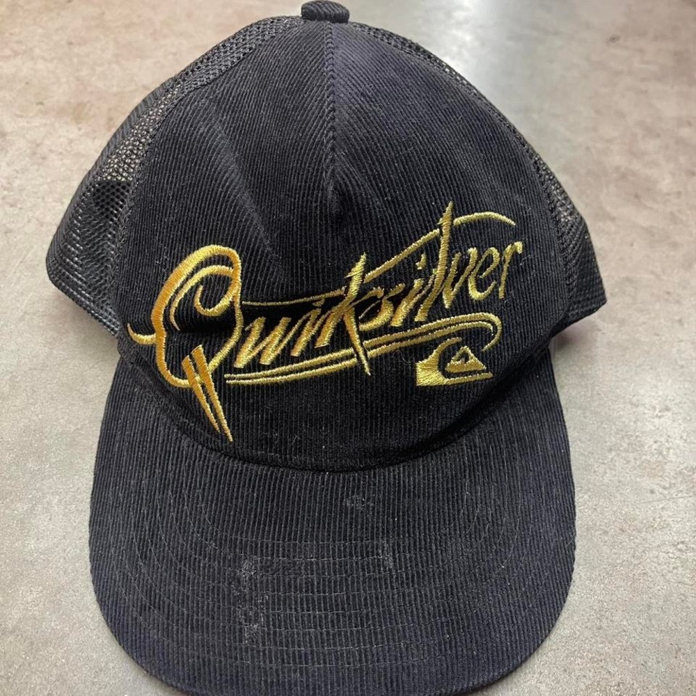 Quiksilver corduroy trucker hat with‎ embroidered logo